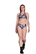 Metallic Purple Floral Bikini