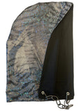 Holographic Black leopard Hood