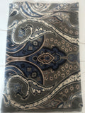 Gray blue paisley festival facemask