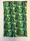 Green Snakeskin festival face mask