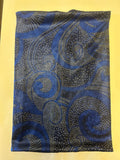 Blue Swirl Dots festival face mask