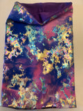 Iridescent Purple Gold festival face mask