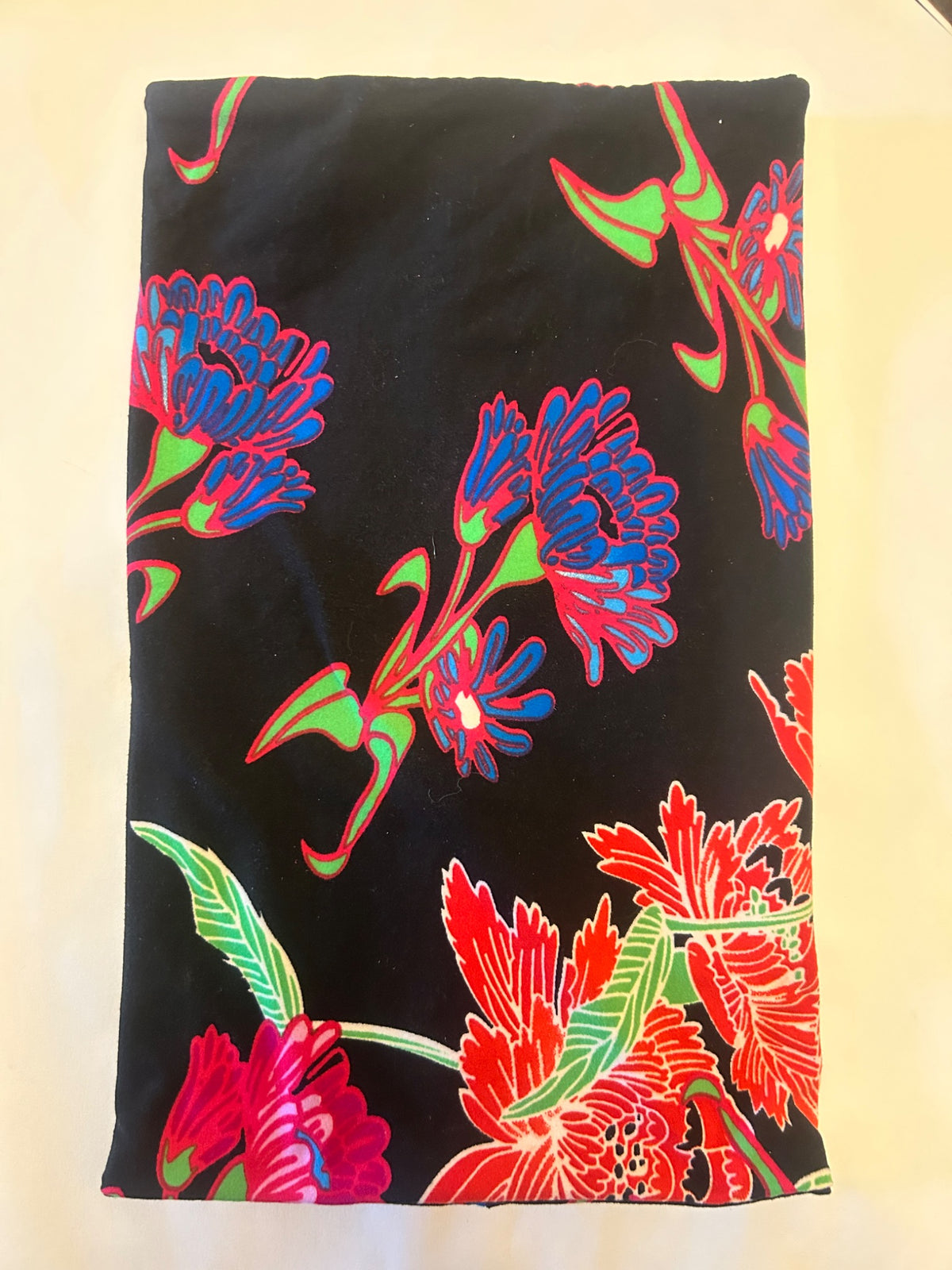 Black Floral festival face mask