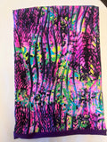 Neon Pink Abstract festival face mask