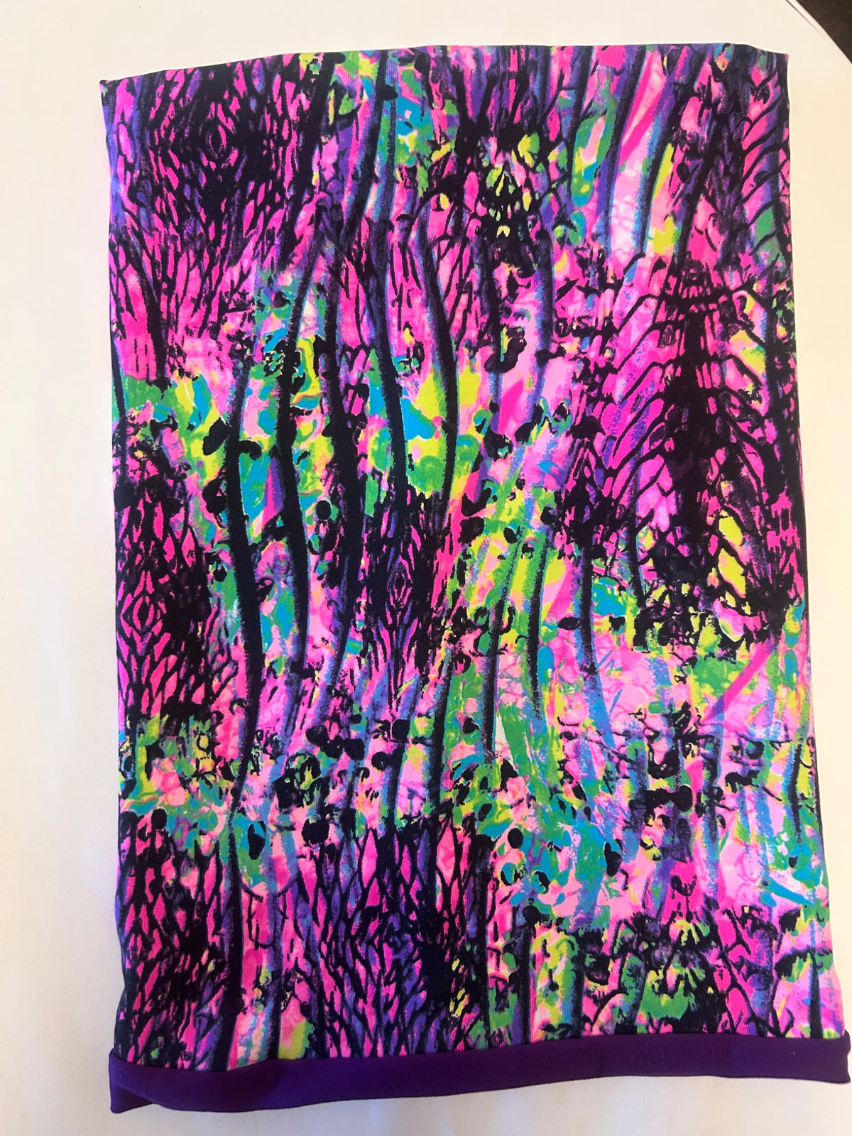 Neon Pink Abstract festival face mask
