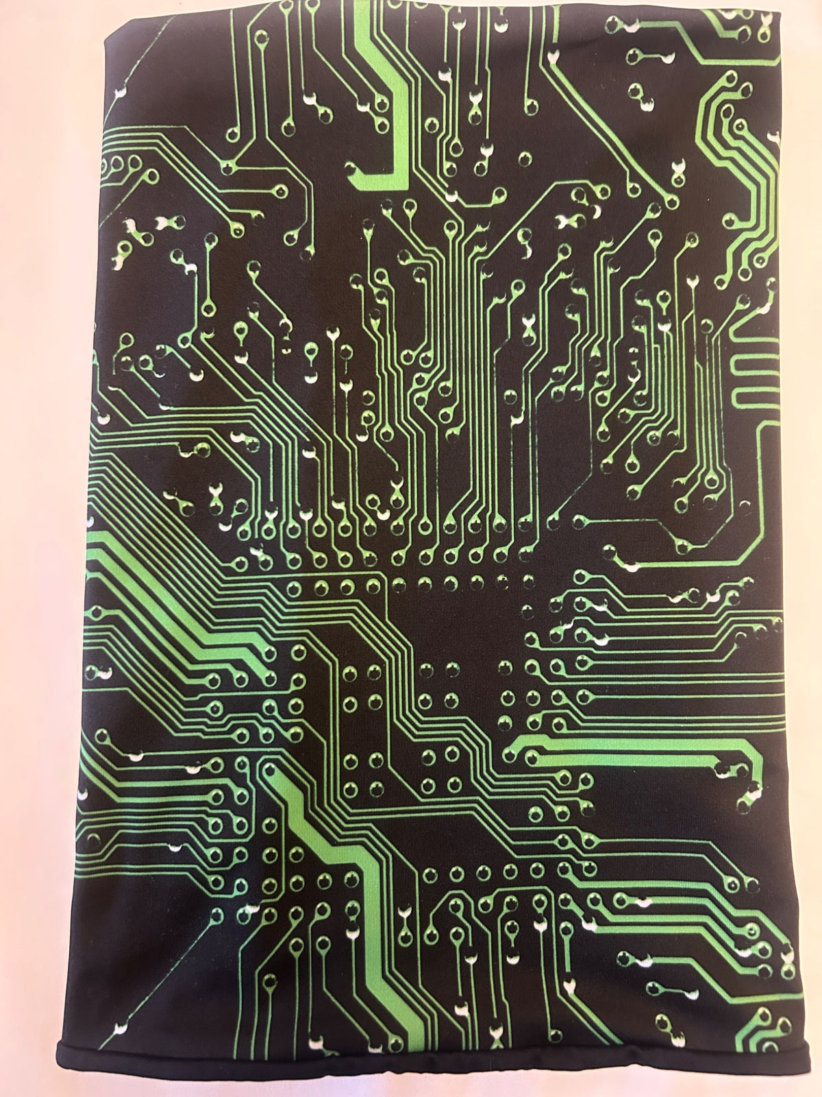 Green Circuit Board festival face mask