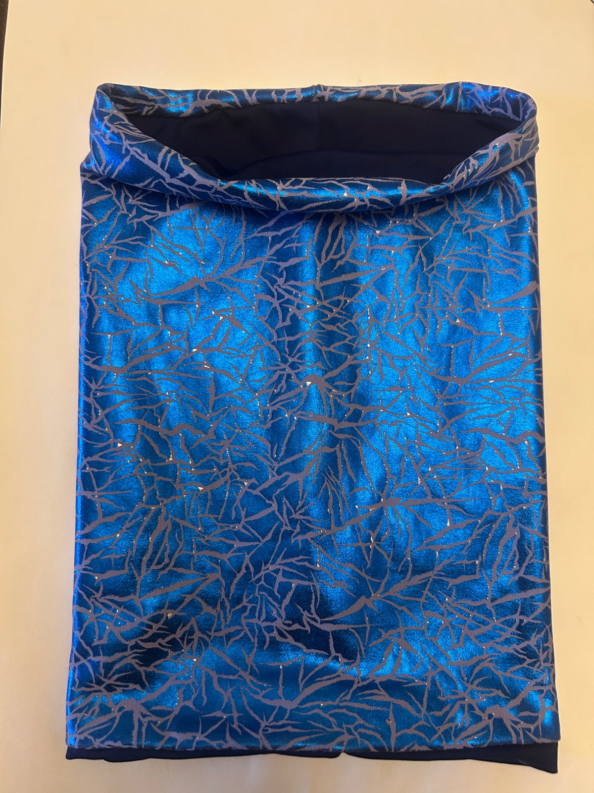 Metallic Electric Blue festival face mask