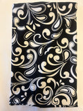 Black White Scroll festival face mask