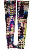 Neon Abstract Grid rave sleeve pair