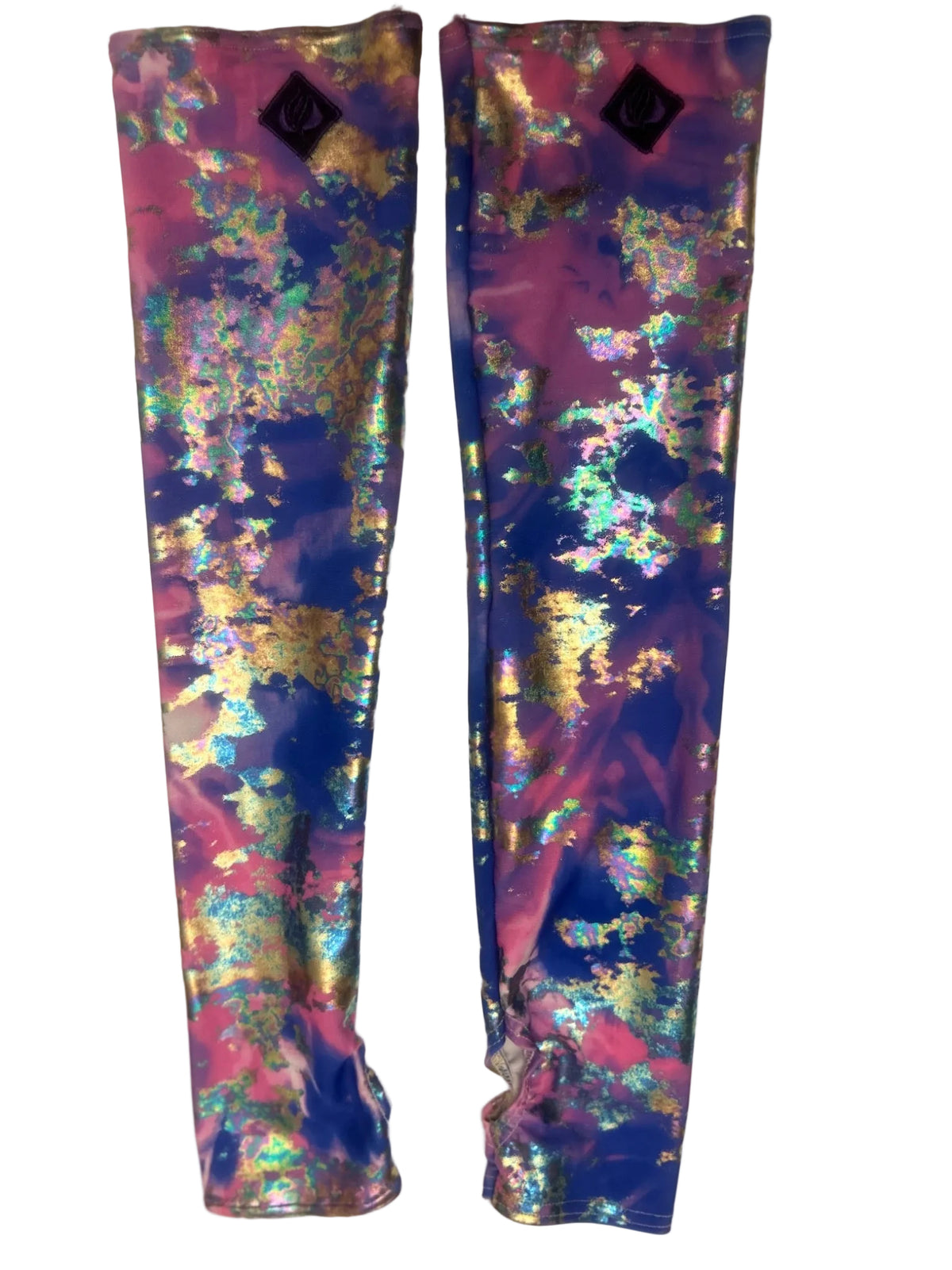 Iridescent Purple Gold rave sleeve pair