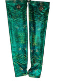 Emerald Holographic rave sleeve pair