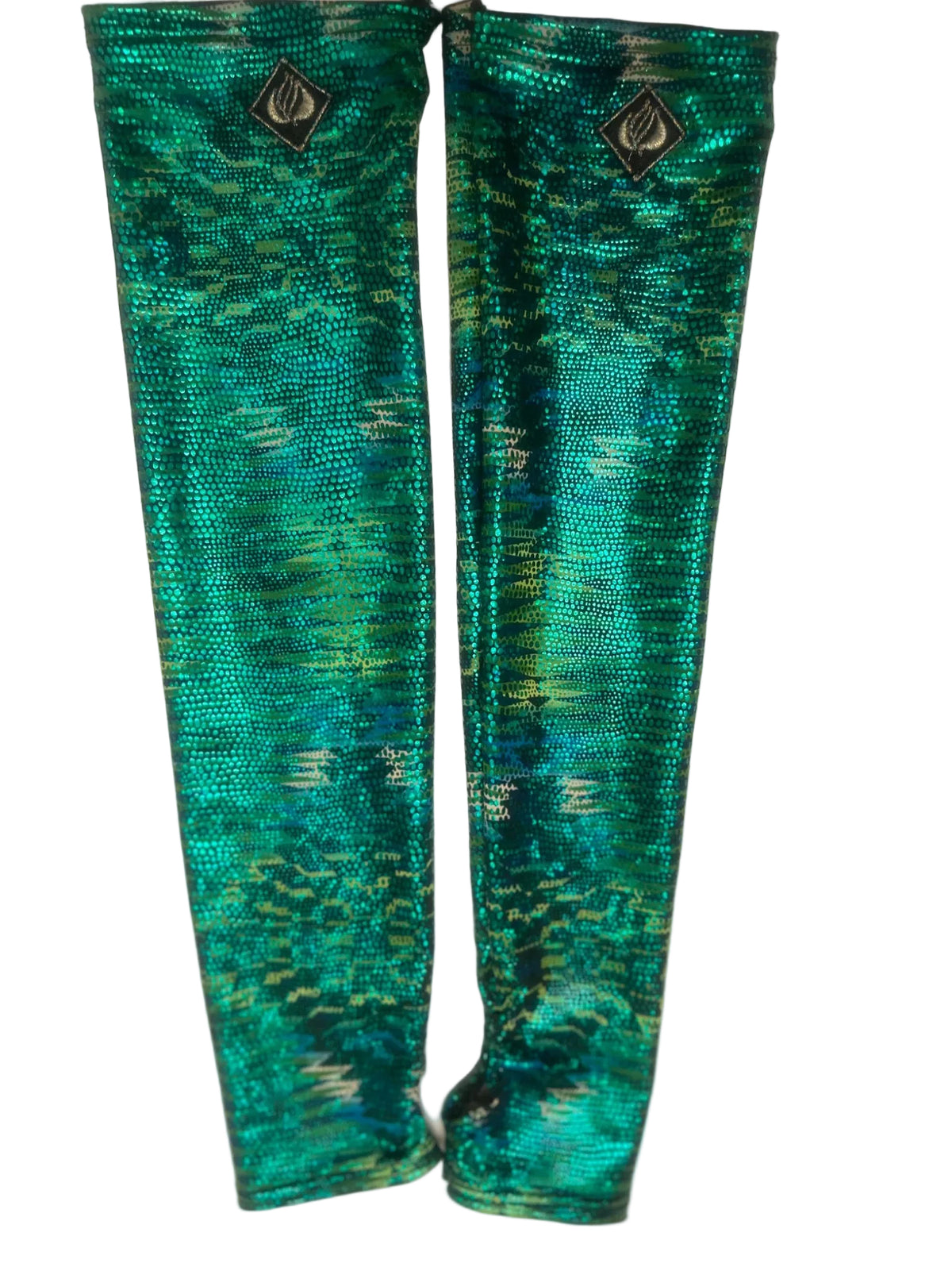 Emerald Holographic rave sleeve pair