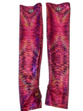 Pink Sunset Holographic rave sleeve pair
