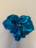 Metallic Blue hair scrunchie