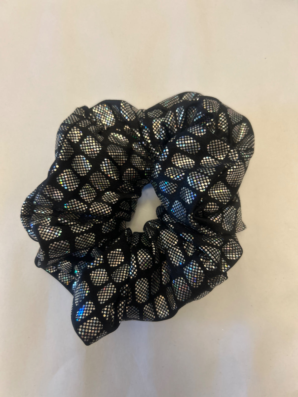 Silver Diamond hair scrunchie