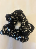 Silver Splatter hair scrunchie